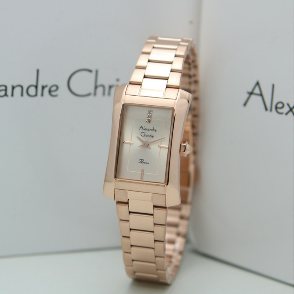 Alexandre Christie AC2905 Original Jam Tangan Wanita Full Rose Gold
