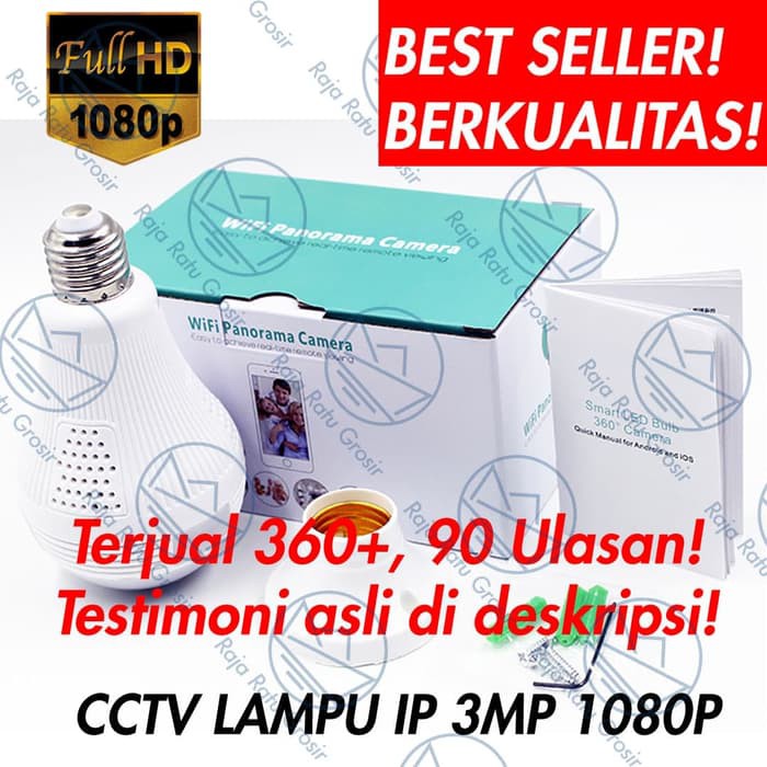 L31 KAMERA CCTV LAMPU IP WIRELESS PANORAMA FISHEYE 360 BOHLAM BULB