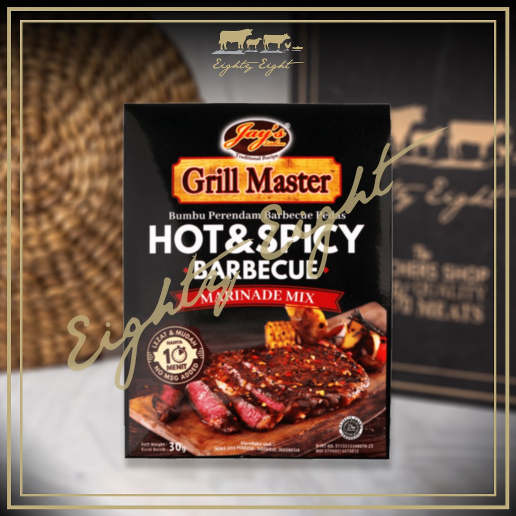 

GRILL MASTER HOT & SPICY BARBECUE MARINATED / MARINASI BEEF STEAK 30GR