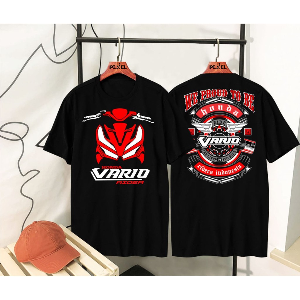  BAJU  TSHIRT KAOS  DISTRO  MOTOR VARIO WE PROUD TO BE BLACK 