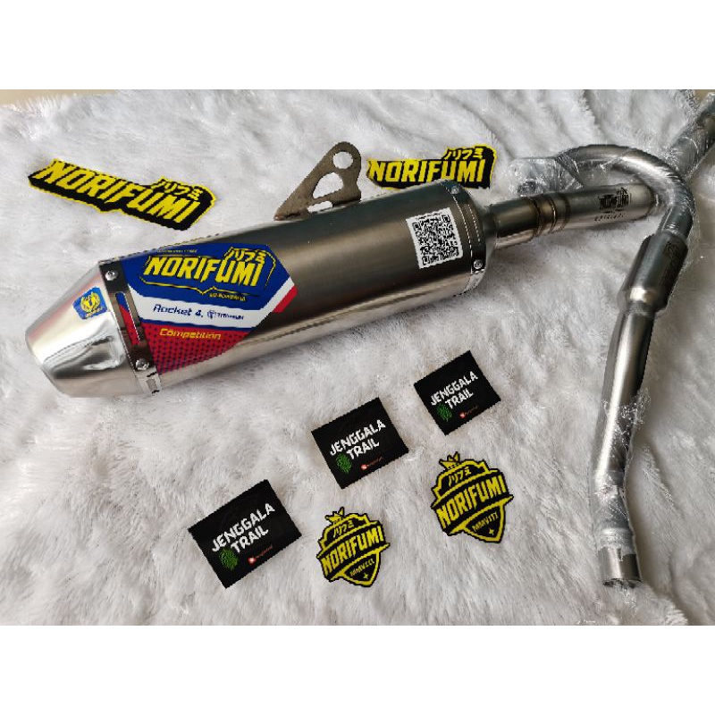 PROMO Knalpot Kenalpot Norifumi Rocket Roket 4 TITANIUM Kompetisi Competition NEW Crf Klx Dtracker W