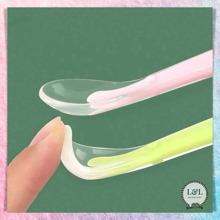 Sendok Makan Bayi Silicone Sendok Silikon Bayi Sendok Silicon Bayi Peralatan Makan Bayi Perlengkapan Mpasi Bayi Baby Silicone Spoon Food Grade BPA Free