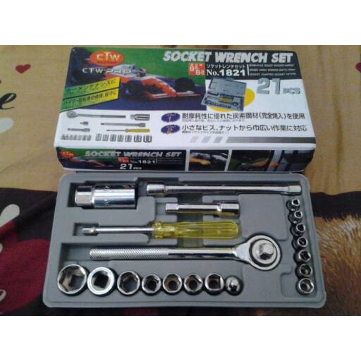 Kunci sok / sock 21 set alat pas bengkel motor mobil