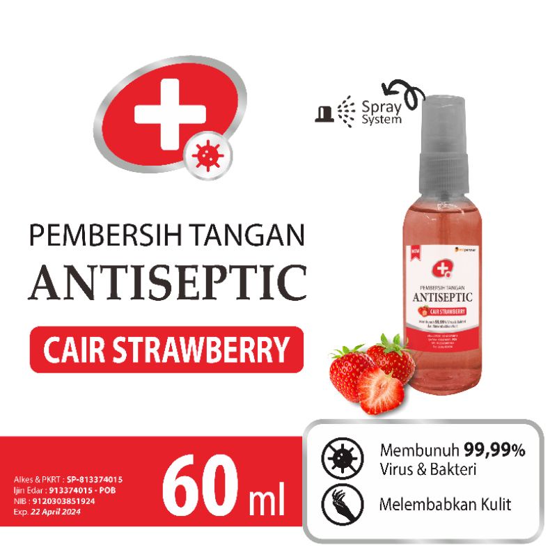 Handsanitizer antiseptic cair spray 60ml aneka aroma