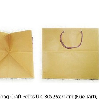 

Murah!! 12Pcs PAPER BAG CRAFT POLOS UK 30X25X30CM, paper bag coklat, tas souvenir