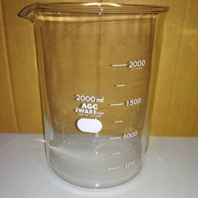 Jual Gelas Kimia 2000 Ml Beaker Glass 2 L Shopee Indonesia 1819