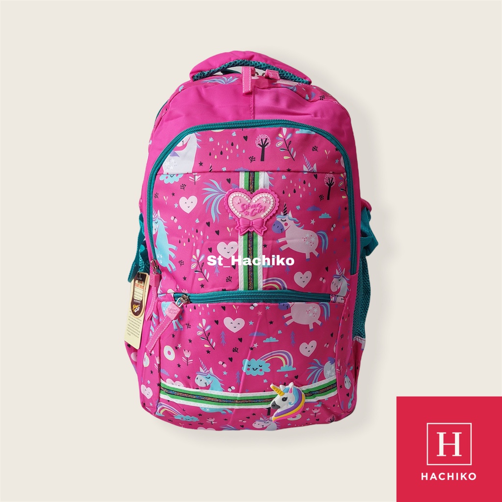 [TERMURAH] Tas Ransel Sekolah Silver Girl Backpack Remaja Cewe / Wanita Motif Unicorn Alto Original 