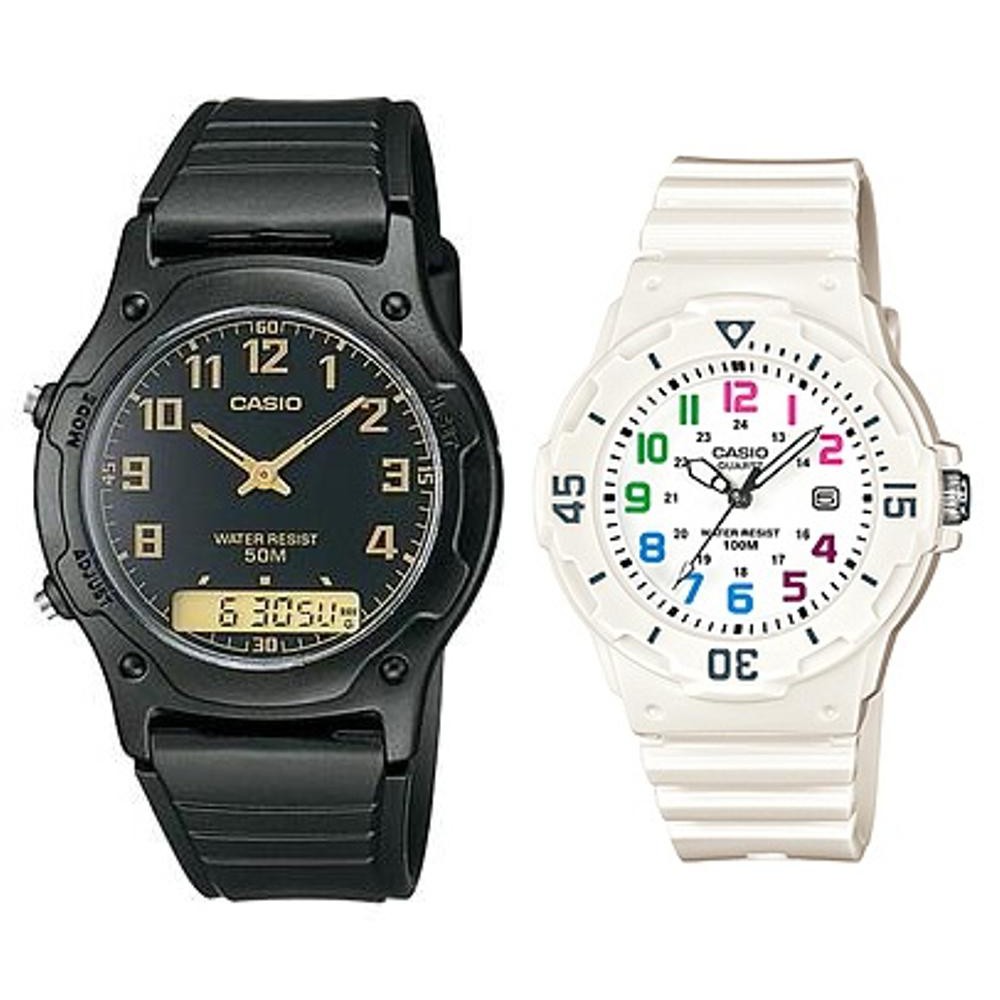 Jam Tangan Casio Original Couple Pria Wanita AW 49H 1B LRW 200H 7B Harga Sepasang