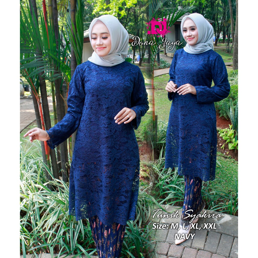 DON&gt; SET SYAKIRA KEBAYA TUNIK BRUKAT - KEBAYA MODERN - BAJU KEBAYA BRUKAT - BAJU PESTA DAN KONDANGAN