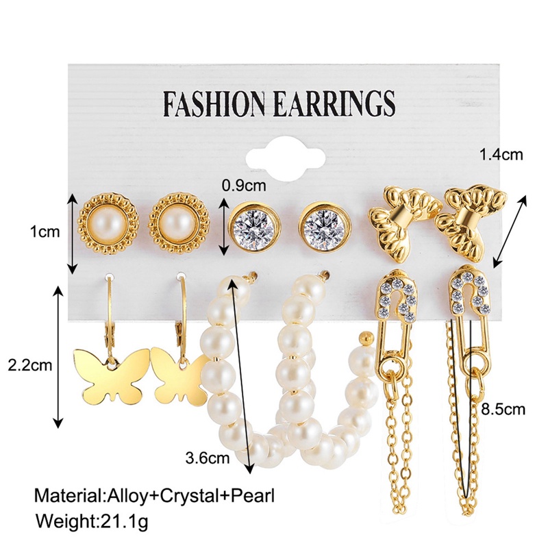 Set Anting Bentuk Kupu-Kupu Motif Leopard Warna Coklat Untuk Wanita