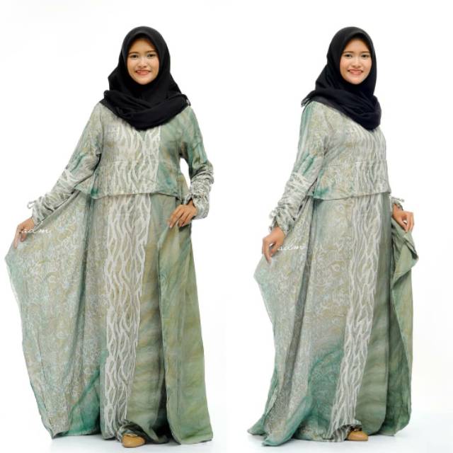 Gamis batik silk sutra gamis batik tulis gamis batik mewah