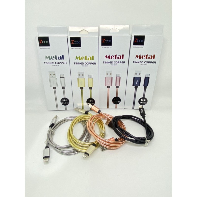 Kabel Data Zbox For Iphon Full Metal Zbox 3A Fastcharging