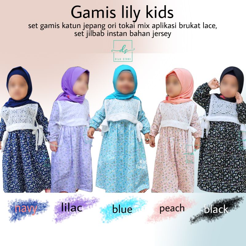 Dijastore Gamis Anak Perempuan, Gamis Katun Jepang Ori
