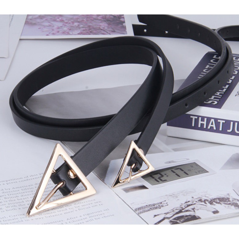 Ikat Pinggang Wanita Import SEGITIGA BS Kulit PU Kualitas Premium Gaya Korea Fashion Cewek Segitiga