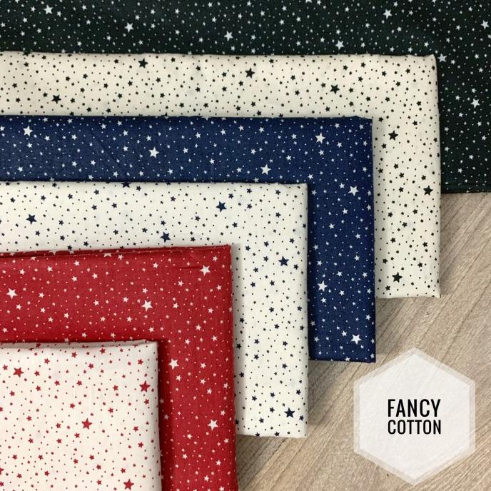 Kain Katun Jepang motif fancy tiny star by tokai senko - kode E