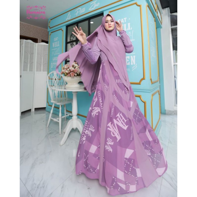 Nimra Series Ori by Humaira / Gamis Set Syar’i / Gamis Pesta Mewah / Baju Syari Terbaru / Dress Muslimah / Fashion Muslimah Branded7-5