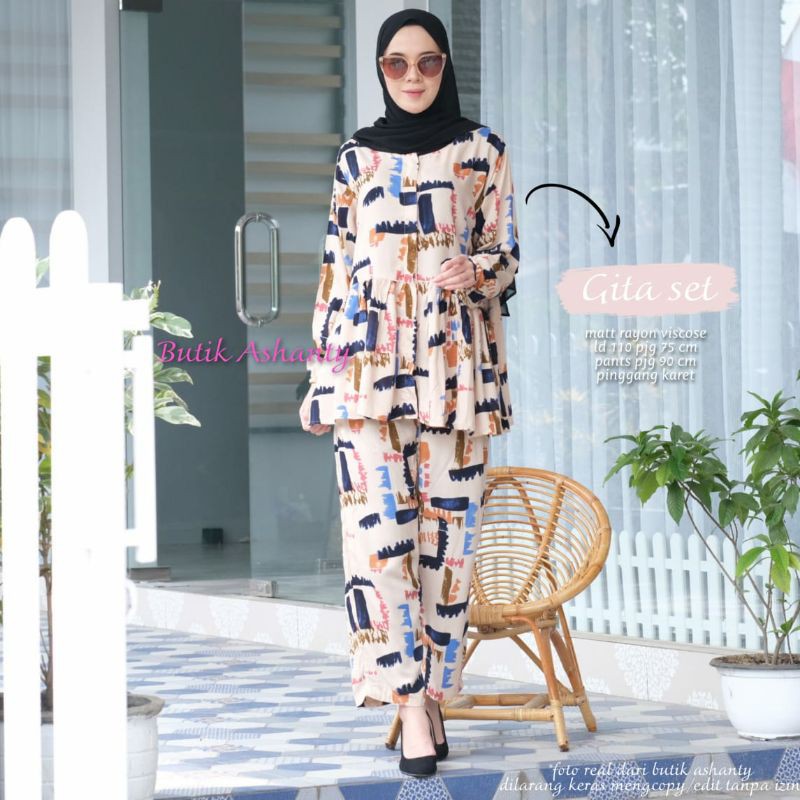 Gita set || rayon viscose || set rayon || set rayon motif