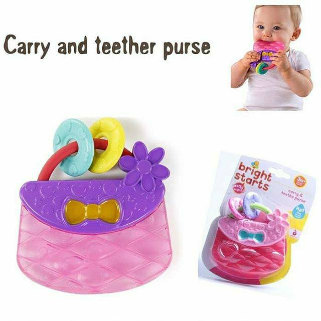 ♥BabyYank♥ BRIGHT STARTS RATTLE TEETHER PURSE CN735