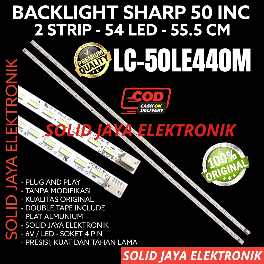 BACKLIGHT TV LED SHARP 50 INC LC 50LE440 LC-50LE440 LC50LE440 50LE440M LC-50LE440M LC50LE440M 50LE LAMPU BL SMD LIDI STRIP BERAS STRIPS SHARP 54K 54 LED 6V 6 VOLT LAMPU SHARP 50INC 50INCH 50IN INCH IN SHARP