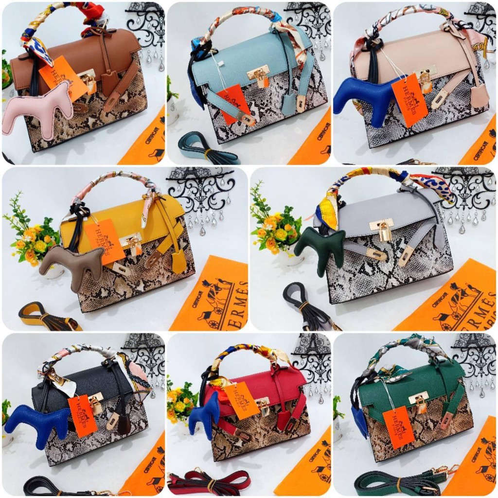 Tas wanita terbaru import murah | tas slempang wanita branded terbaru 2020 motif Snake Ukuran Besar
