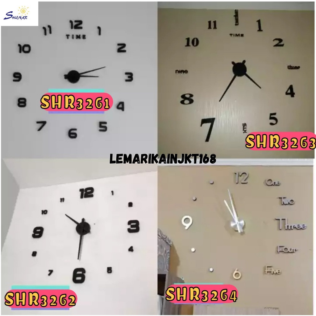 SHENAR COD (550GR)Jam tempel Dinding Besar Raksasa Giant Wall Clock 80-130cm Diameter jam raksasa TERMURAH jam angka hiasan Jumbo Raksasa/Jam Tempel Tembok Besar