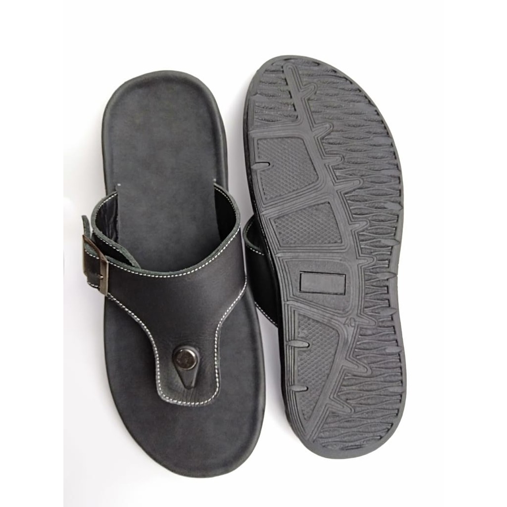 sandal kulit asli pria Model simple dan Praktis khas garut