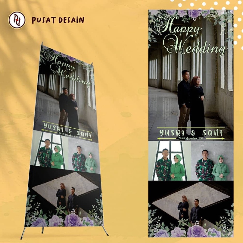 Jasa Desain Banner Wedding, Spanduk, Logo, Brosur, Dll