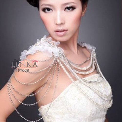 [PRODUK FAVORIT] WEDDING BOLERO CRYSTAL MUTIARA PENGANTIN PERNIKAHAN MODERN BPT002