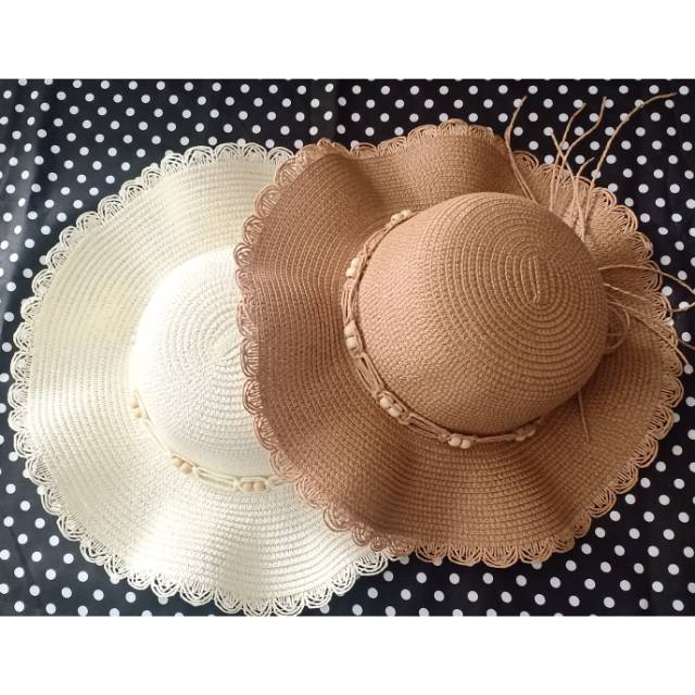 Topi Pantai Anyam Rotan import
