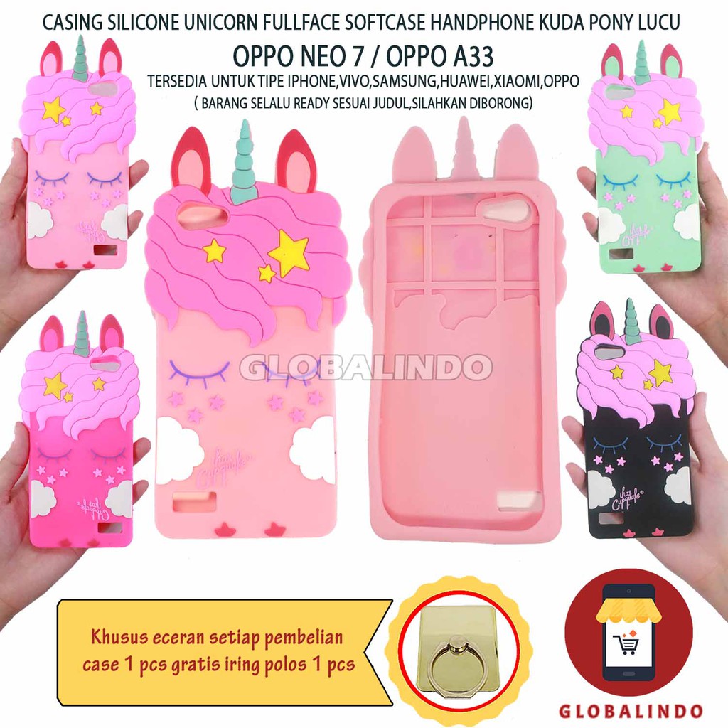 Paling Bagus Termurah Oppo Neo 7 A33 Case Unicorn Softcase 4d