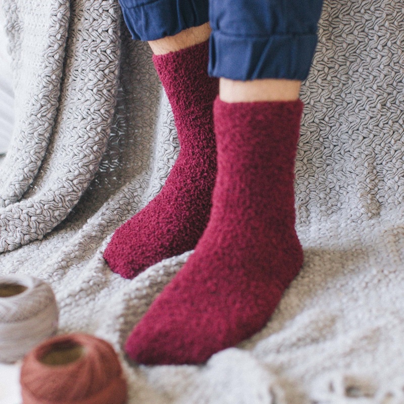 Kaos Kaki wool thermal socks unisex cowok cewek wol hangat tebal pria wanita import