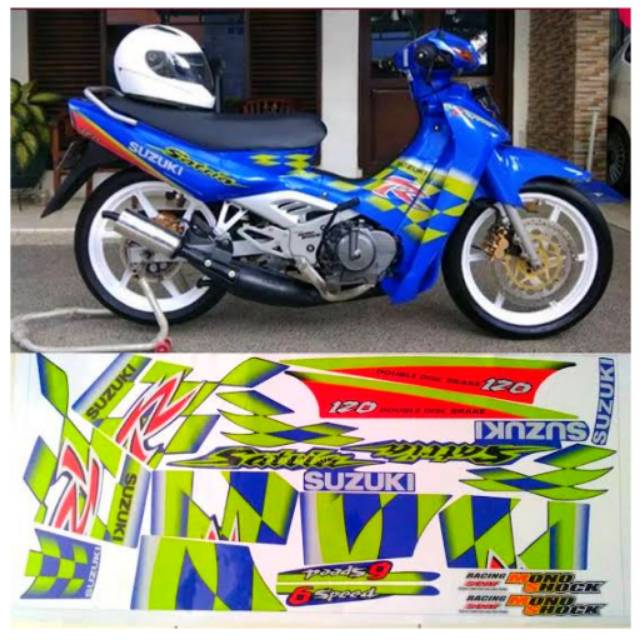 Sticker Striping Ori Standar Satria R 120 Se Kenny Robert Satria R 2 Tak Kotak Lumba Kenny Robert Shopee Indonesia