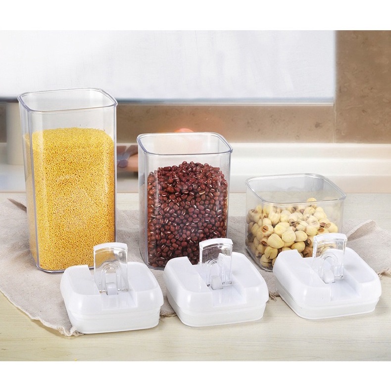 MARKAS HL0264 Toples Dapur Transparan Wadah Tempat Penyimpanan Makanan Food Jar Organizer Pasta Biskuit Kue