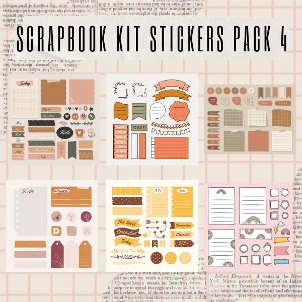 

[PART 4] scrapbook kit stickers | jurnal kit stickers | stickers aesthetic | jurnal