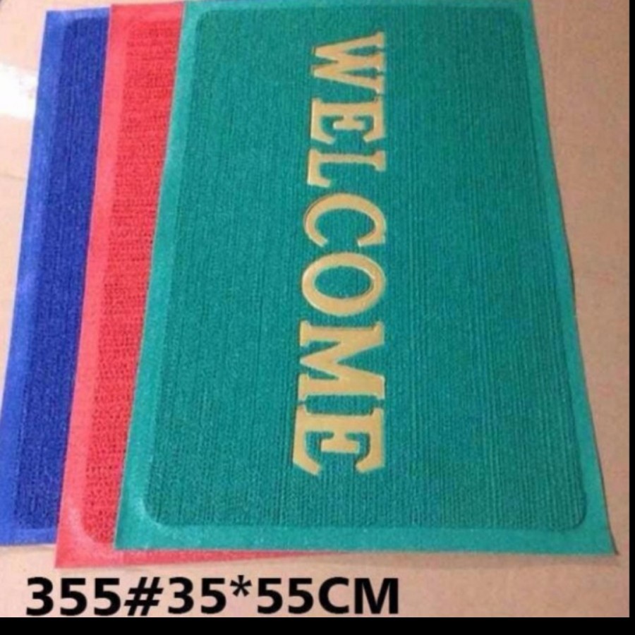 Keset Welcome Bihun Mie Anti Slip Mat Kamar Mandi Dekorasi Interior ok