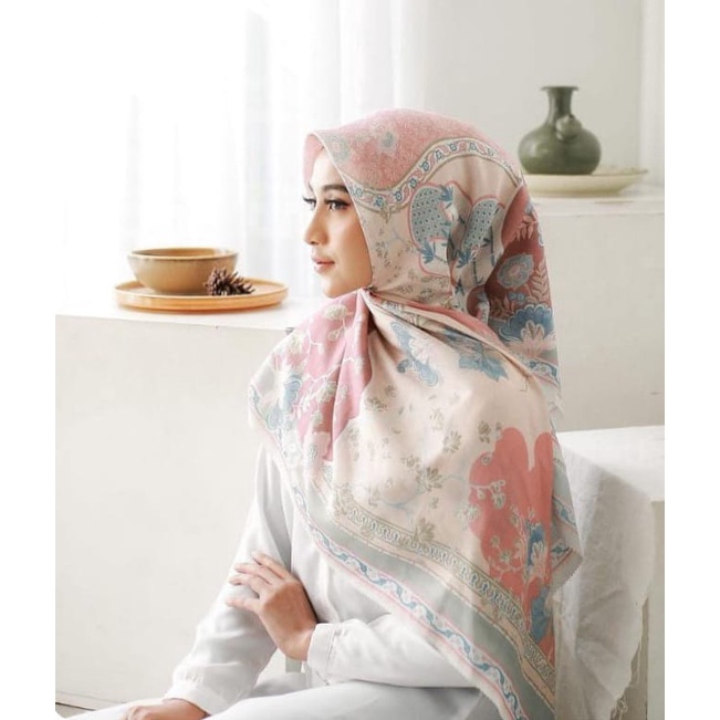 Hijab Segiempat Voal Motif Selebgram Ori Fdn