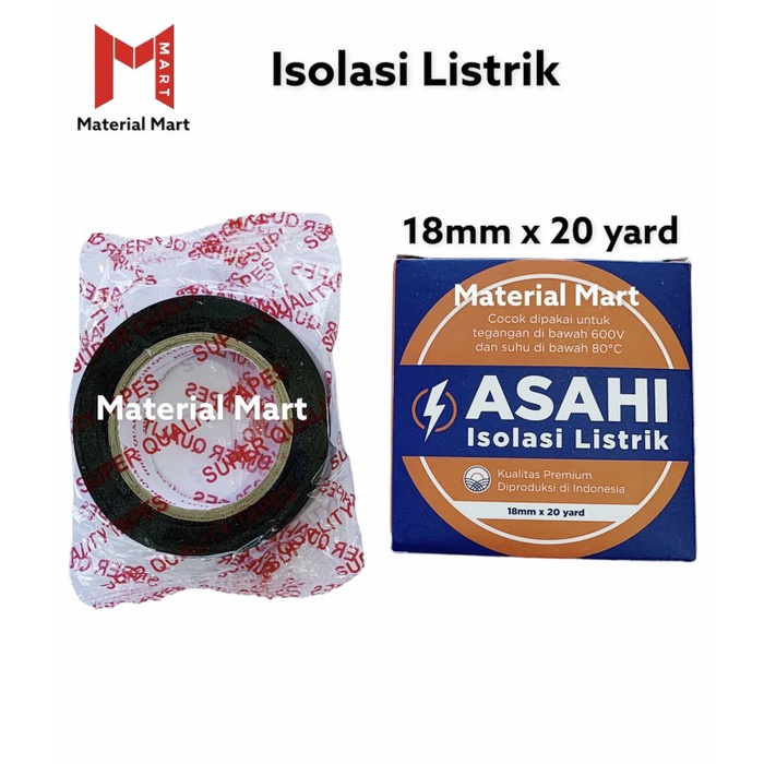 Isolasi Listrik MURAH | Perekat Kabel Listrik Lakban | Electrical Tape | Material Mart