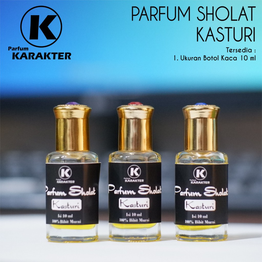 Parfum Sholat Kasturi |  Komposisi Murni Bibit Parfum Non Alkohol | Kemasan 10 ml | Bisa Cod | Terlaris