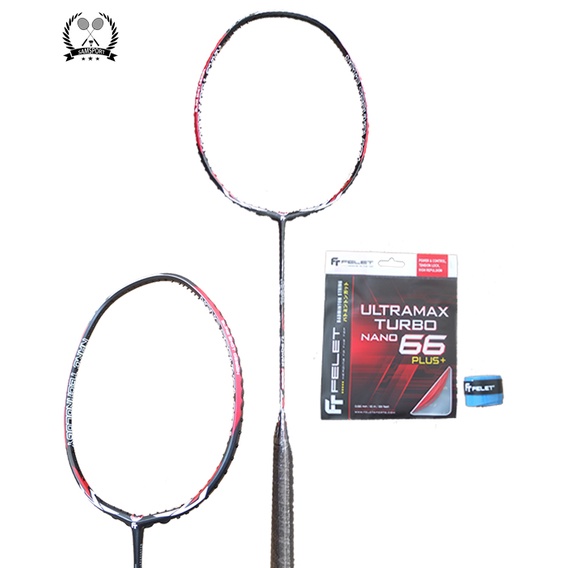 Raket Badminton Bulutangkis FELET TJ POWER-POWER BLACK RED