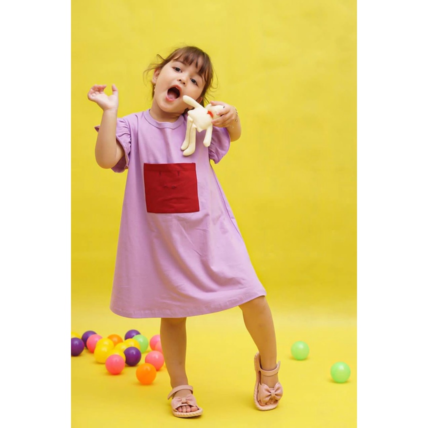 Dress anak DRESS RUFLE TEDDY BY ROSEMARRY