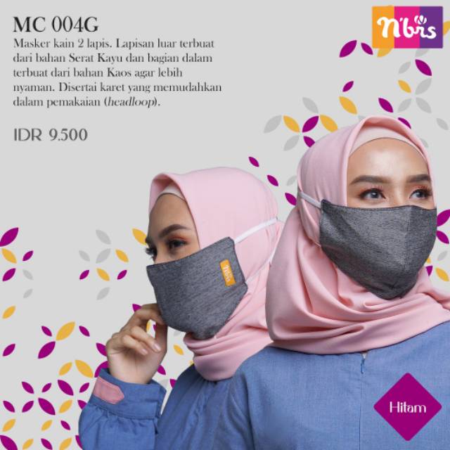 Masker Nibras MC 004E / G 2Lapis  (Earloop karet + Talpan)