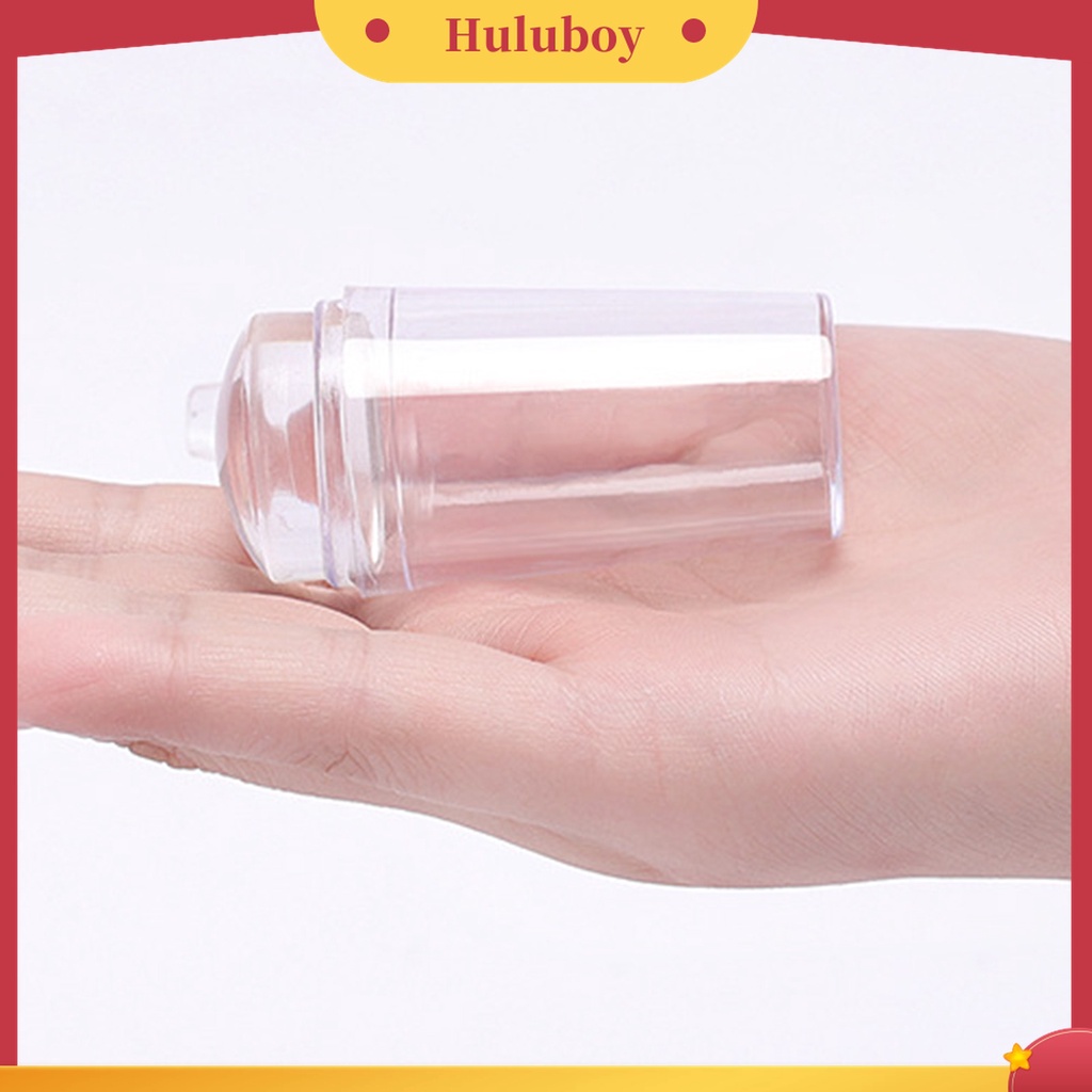 Huluboy Huluboy♡ Stempel Kuku Kepala Ganda Dengan Scraper Bahan Silikon Untuk Manicure