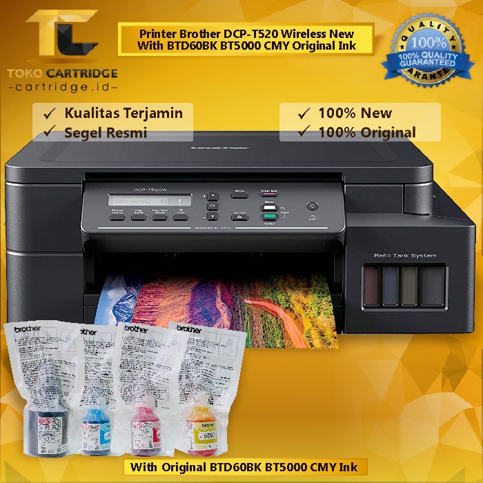 Printer Bro Ink Tank DCP-T520w Inktank DCP T520w T520 Print Scan Copy Wifi multifunction