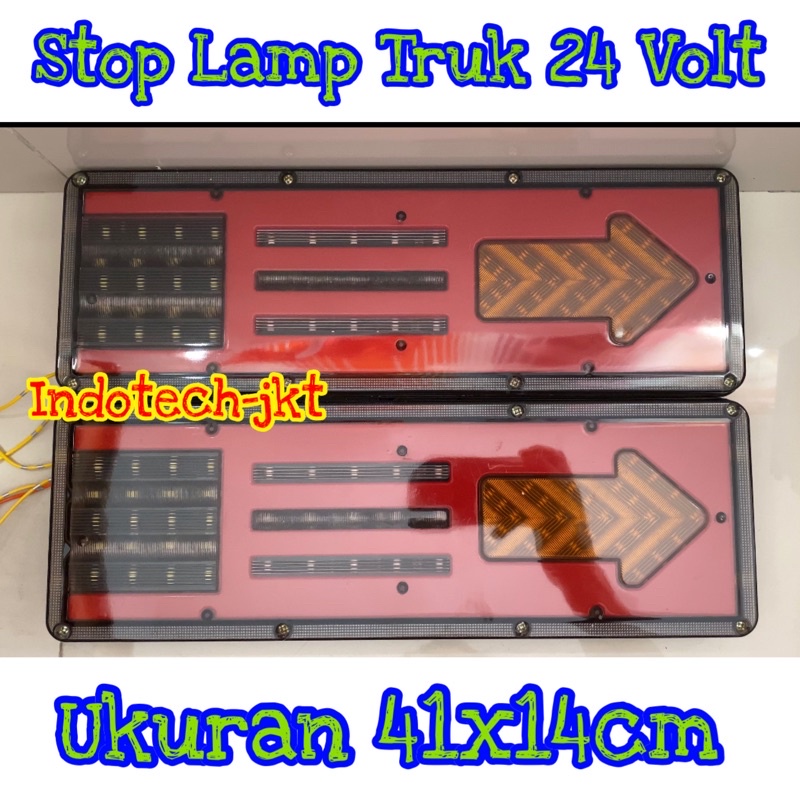 Stop Lamp Lampu Belakang Truk 24 Volt Panah besar