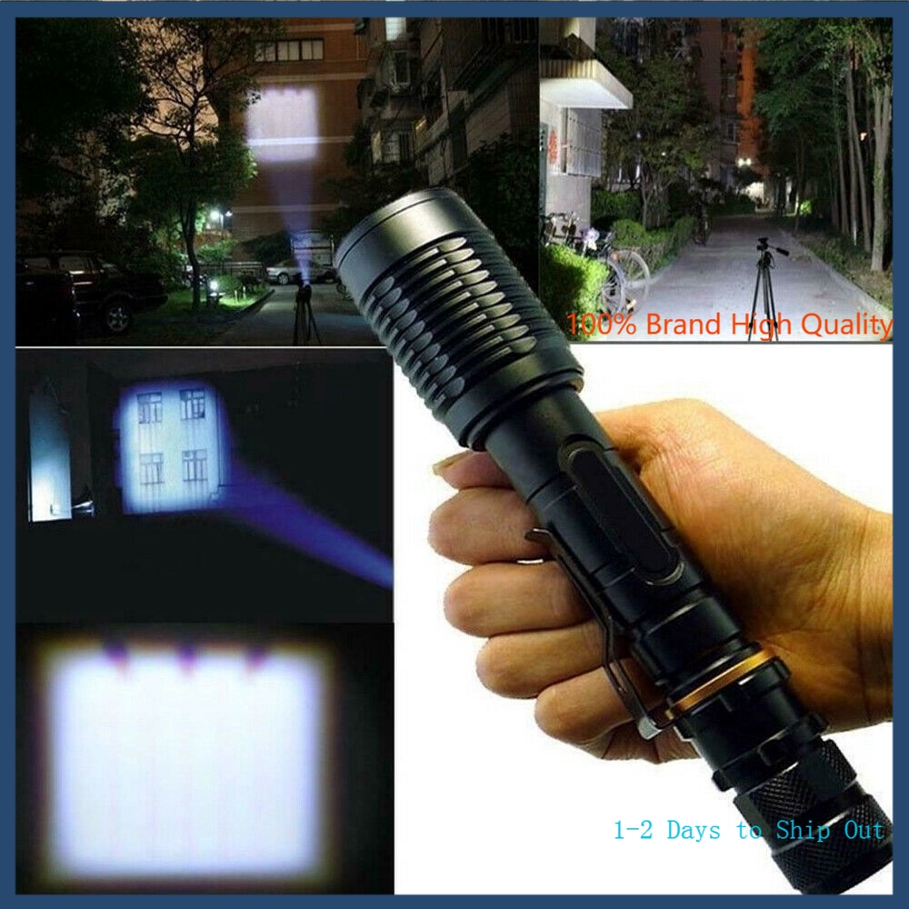 ✫〖ready to ship/COD〗✫  Senter Tactical Polisi 200000 Lumens T6 LED 5 Mode 18650 untuk Camping