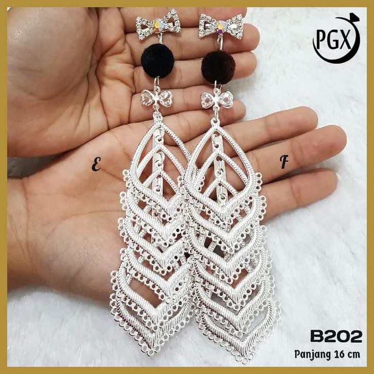 BROS DAGU JUNTAI PANJANG BERLIAN POMPOM AKSESORIS HIJAB JILBAB - B202