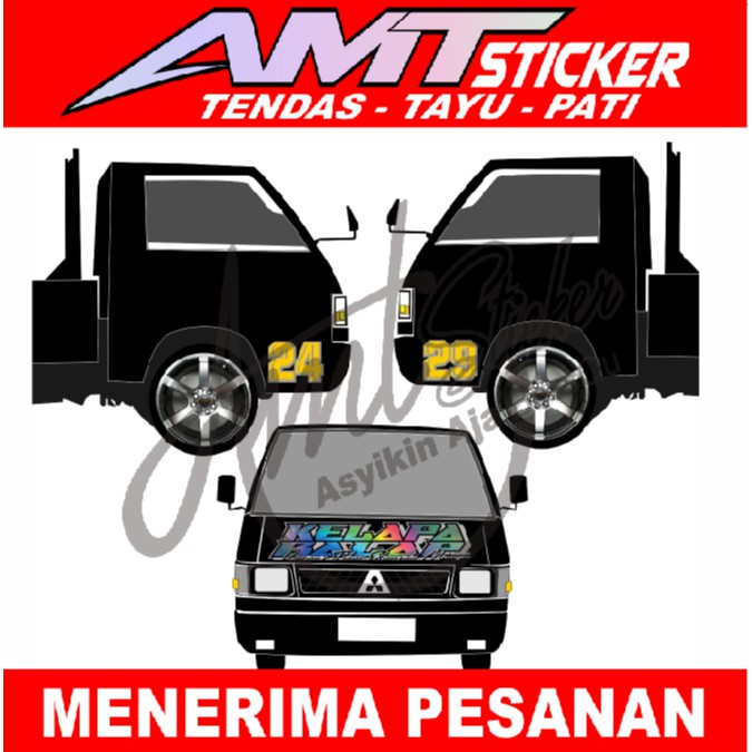 [Terlaris] Sticker Cutting Hologram Stiker Mobil L300 Sticker Pintu Samping Pick Up Stiker Variasi