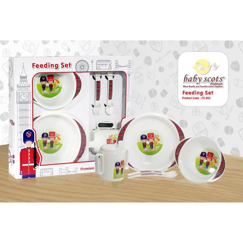 BABY SCOTS FEEDING SET Perlengkapan Makan Bayi / Kado Bayi / SetTempat Makan Bayi