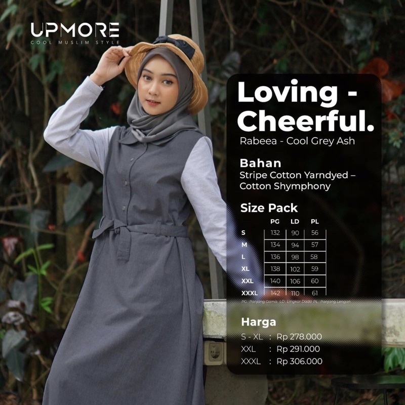 Gamis Syari Upmore Rabeea Terbaru Casual Kekinian