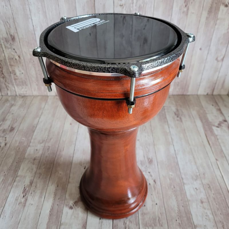 Calti Darbuka Dumbuk Pinggang 8 Inch untuk Marawis Qasidah Hadroh Sholawat Bergaransi